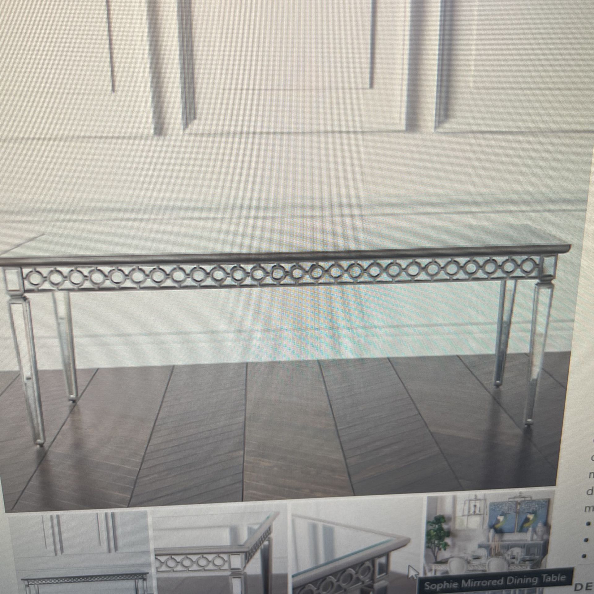 Mirrored Dining Table 