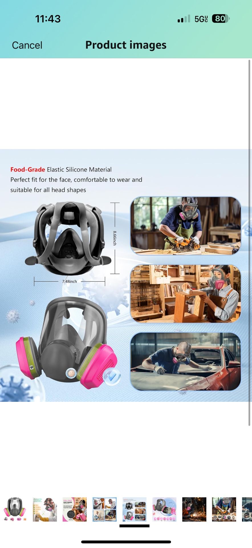 Full Face Respirator Mask,