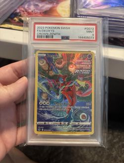2023 POKEMON SWORD & SHIELD CROWN ZENITH #GG12 FULL ART/DEOXYS PSA 9.