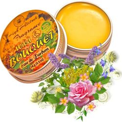 WILD BOUQUET Floral Perfume - Eau de Parfum - Solid Balm (Lemon Verbena, Roses, Musk, Violet, Mimosa, Lavender, Jasmine, Orris) Natural Organic Fragra