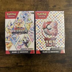 Pokemon TCG 151 and Prismatic Bundles (151 small rip see picture)