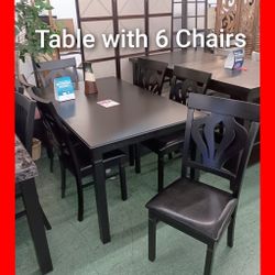💥 Top Seller Table With 6 Chairs 