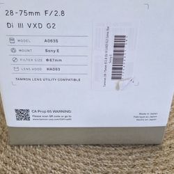 Tamron 28-75mm F/2.8 Di III VXD G2