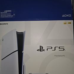 PlayStation 5 with disc drive.