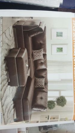 Sectional and ottoman