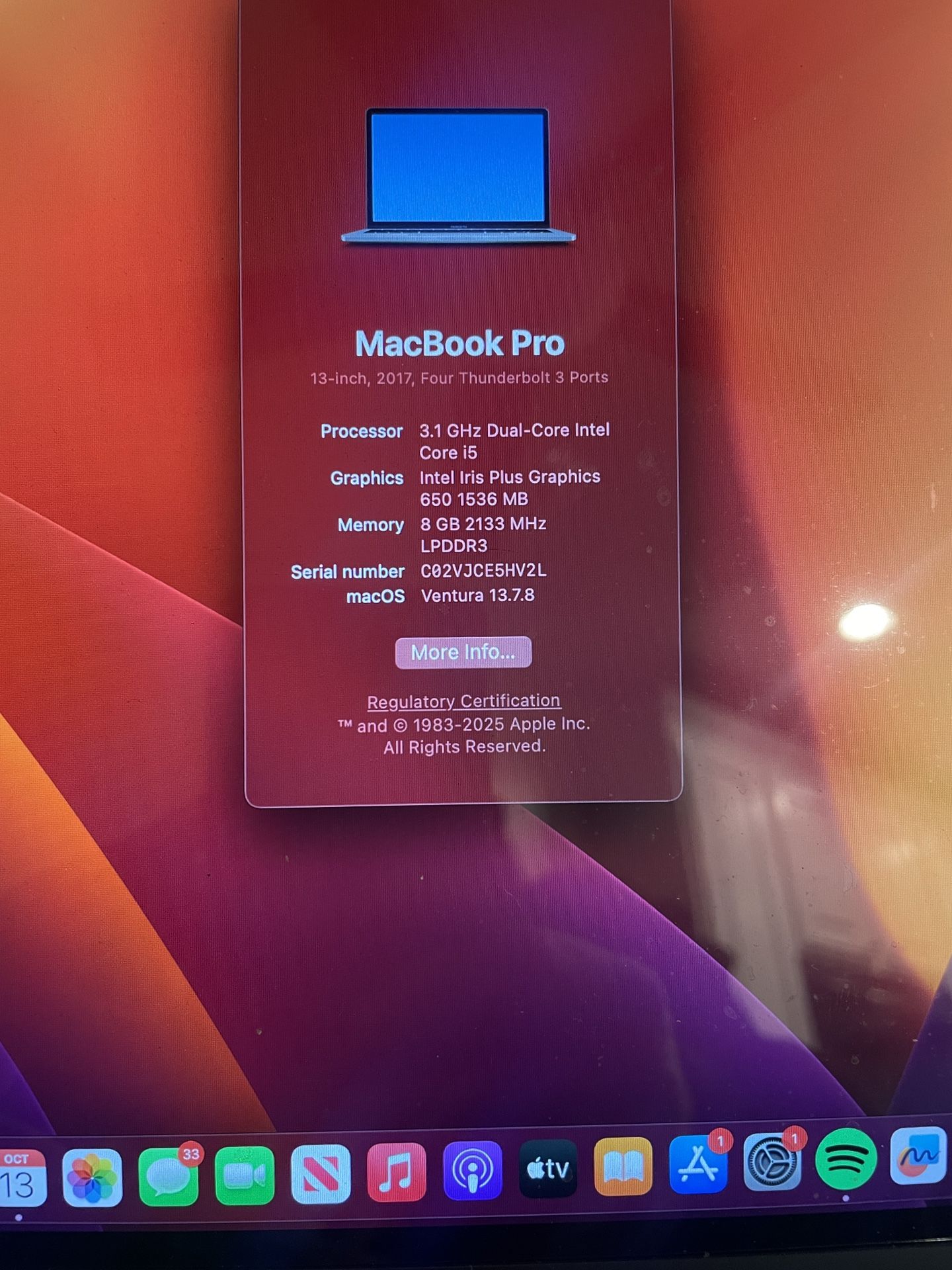 MacBook Pro, With Touch Bar And 256GB