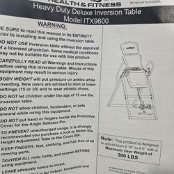 Innova Inversion Table, Model ITX9600