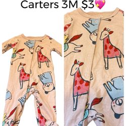 CARTER PIJAMA GREAT CONDITION SIZE 3 MONTHS 💖💖M4