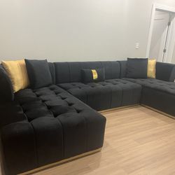 Black Luxury Black 3 Piece Sectional 