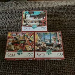750 Piece Buffalo "Cats" Puzzles