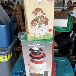 Large Snowman Be average Dispenser 50 Dollars Lighted Snowman 25 Dollars 