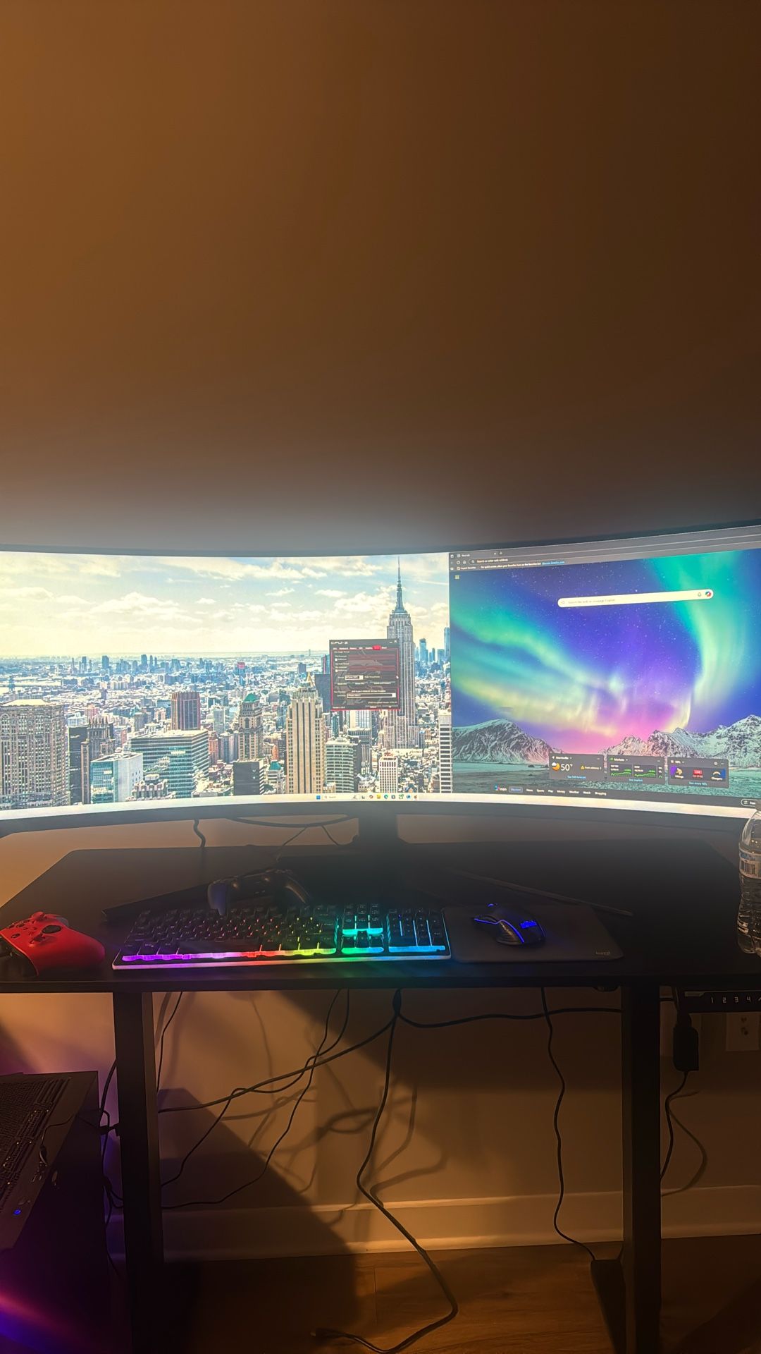 SAMSUNG 57" Odyssey Neo G9 (G95NC) Series Dual 4K UHD 1000R Curved Gaming Monitor, 240Hz, 1ms with DisplayPort 2.1, Quantum Mini-LED, DisplayHDR 1000,