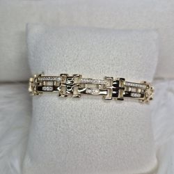 7" Unisex Bracelet 14K Gold Laminated Non Tarnish  Excellent Quality Jewelry  35$ 