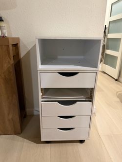 White vanity drawer