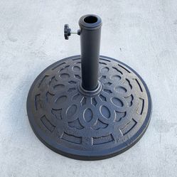 (New in box) $30 Patio Umbrella Base 19” Round Stand Outdoor Garden Market, Weight 30lbs 