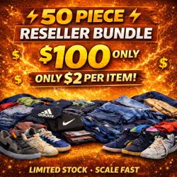 💥 50 PIECE RESELLER BUNDLE 💥 $100 SCALE FAST  ⏳ LIMITED INVENTORY DROP – WHILE IT LASTS  📦 50-piece reseller bundle packed with clean, sellable clo