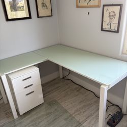 Desk, Office Chair, HP 3850 Office Printer