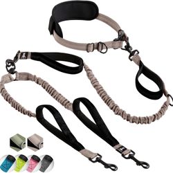 SparklyPets Hands Free Double Pet Leash – Dual Dog Leash for Medium and Large size, No Pull