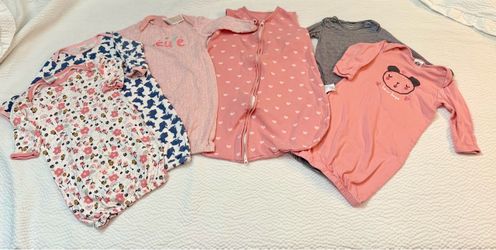 6-piece Baby Sleep Sacks and Gowns Bundle 0-6M