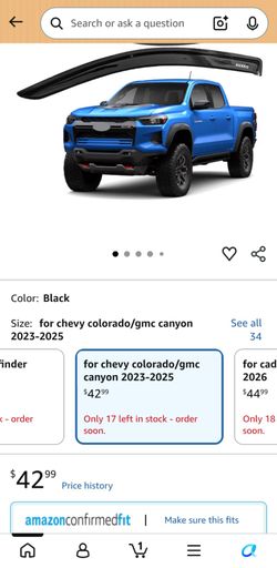 AUXKO Rain Guards for Chevy Colorado & GMC Canyon (2023-2026) - Brand New