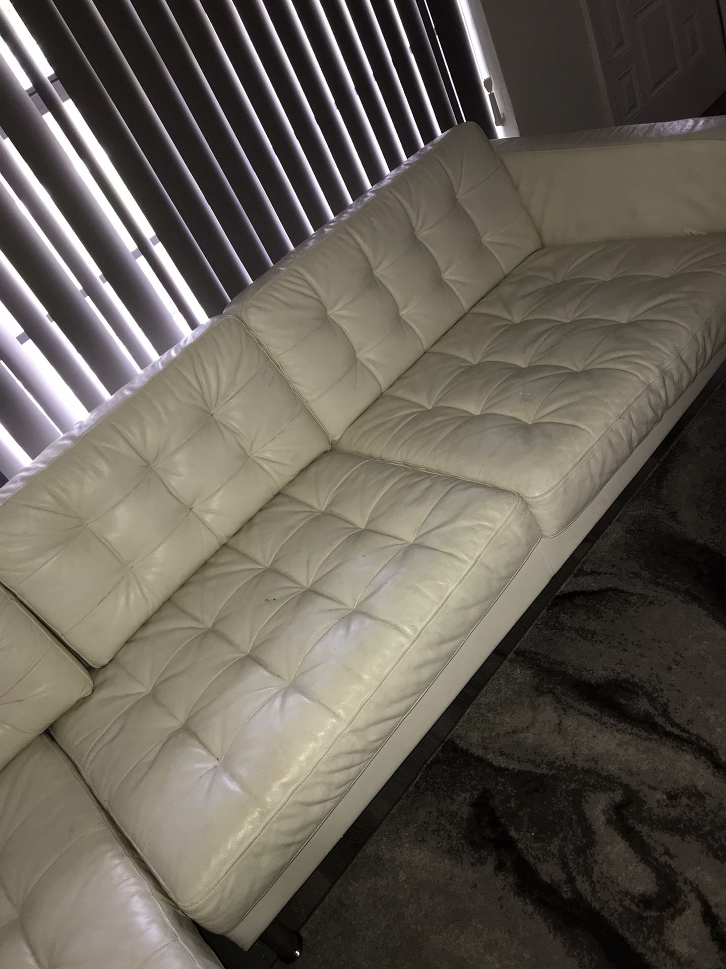 White sectional couch