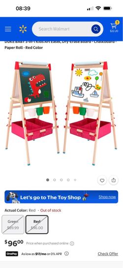 DUKE BABY 3-in-1 Kids Art Easel Red