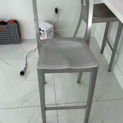 Emeco Brushed Aluminum Bar Stool
