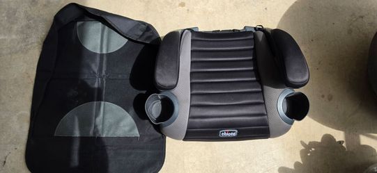 Chicco booster car seat with car seat protector
