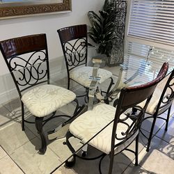 Glass Dining Table with chairs