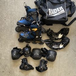 K2 Youth Adjustable Inline Skates Set (US 1-5) + Pads & Bag – $30 