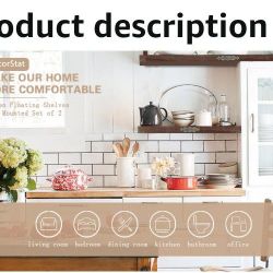 ✔MODERN RUSTIC LOOK! 
Wood Floating Shelves Set of 2