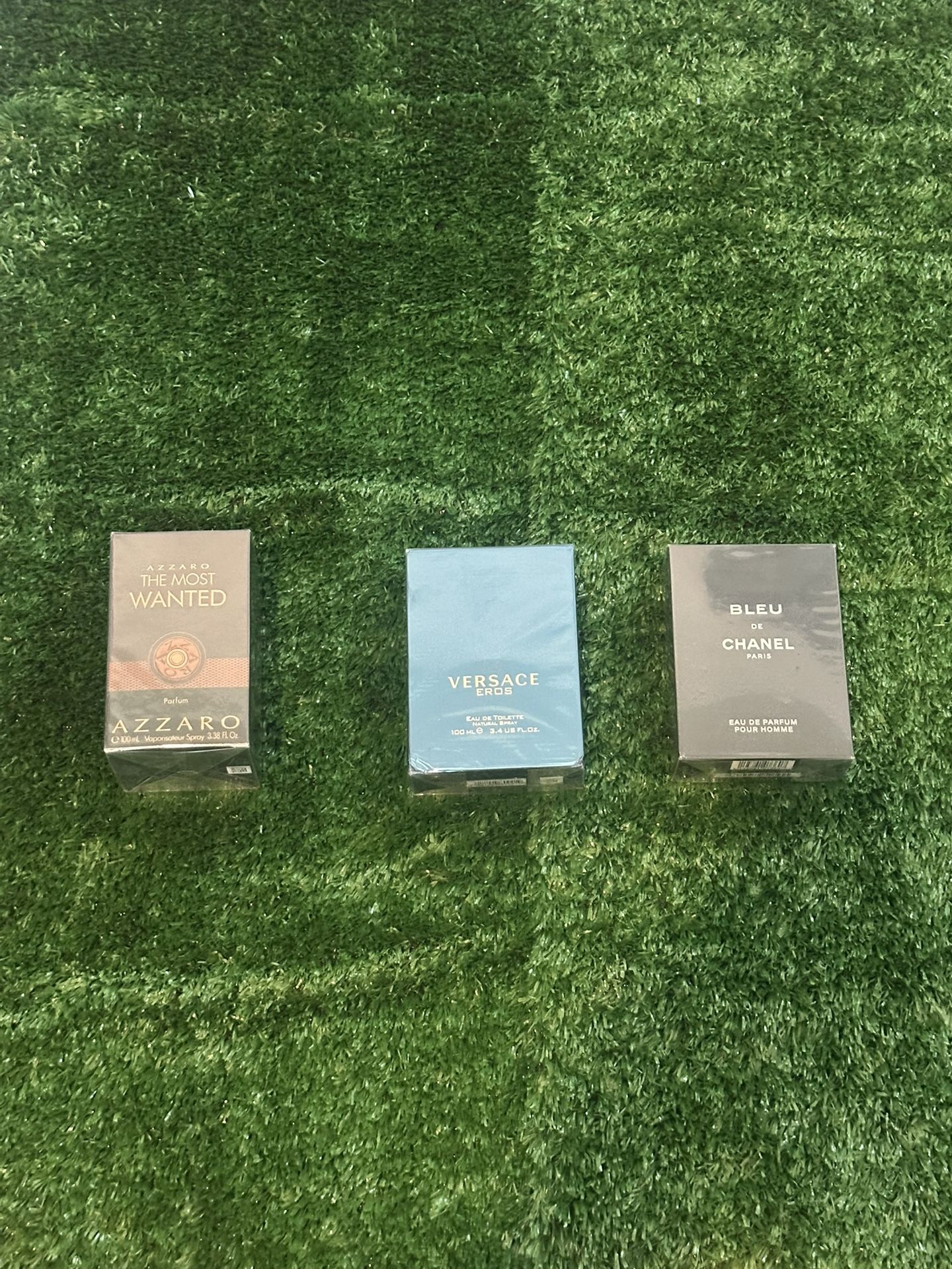 Blue De Chanel, Versace Eros, Azzaro Most Wanted