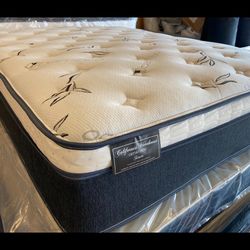 Cal King Bamboo Orthopedic Pillow top Mattress and Boxspring!