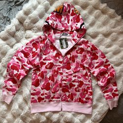 Pink Bape Zip Up Hoodie 