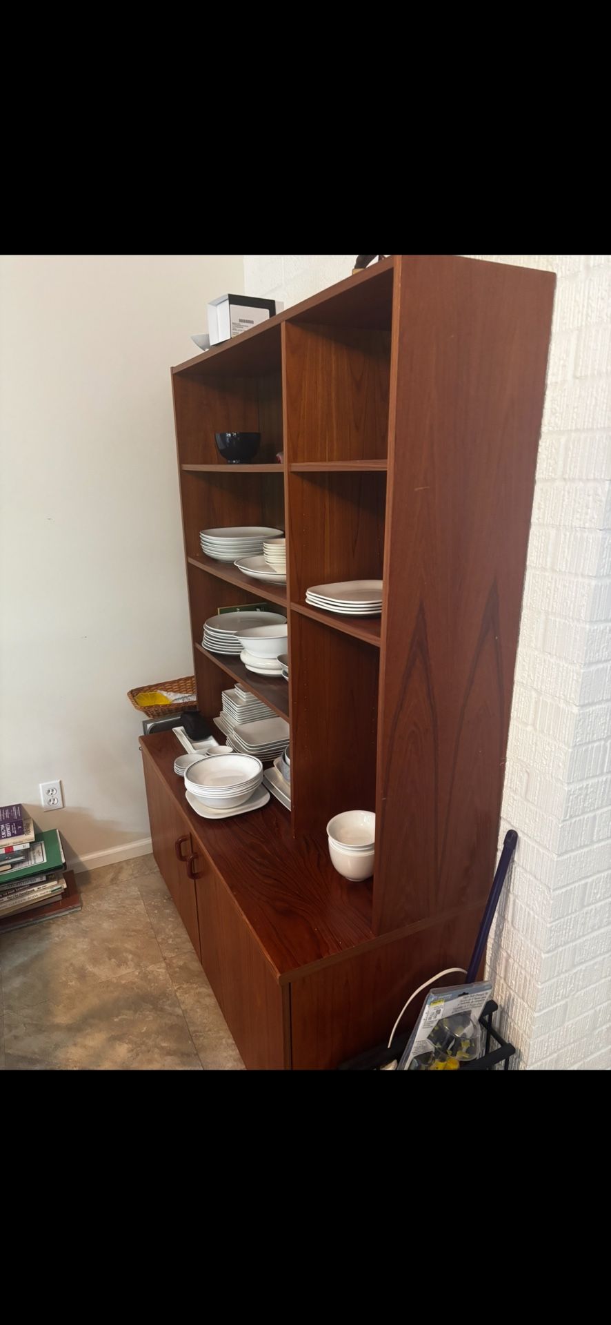 Vintage Teak China Hutch