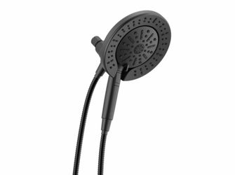 Delta 6-Setting In2ition 2-in-1 Dual Shower Head with Handheld High Pressure ProClean Spray, Matte Black Detachable Shower Head with Hose, 1.75 GPM Fl