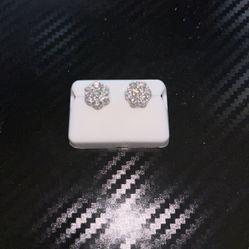 Cluster moissanit earrings