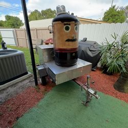 Bbq trailer propane gas food trailer smoker