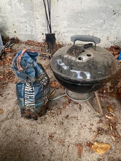 BBQ with Charcoal and brush