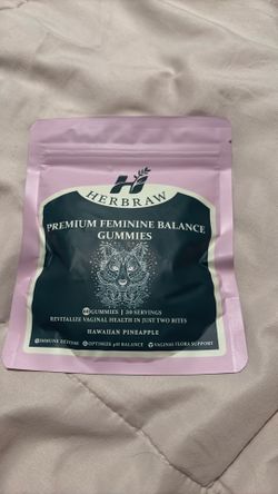 New herbraw premium feminine balance gummies 60 gummies 30 servings