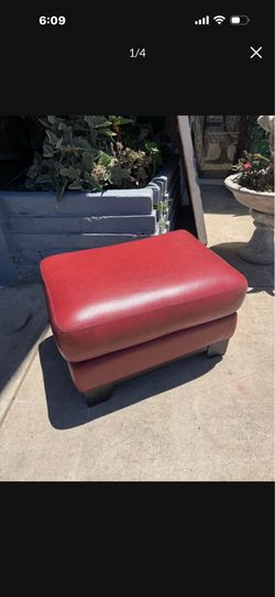 Red ottoman