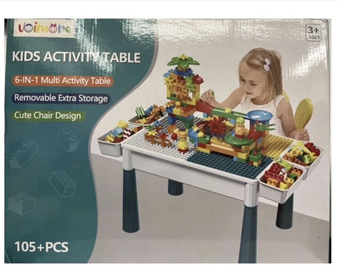 Educational Activity Desk For Kids 6 in 1 Learning Table
