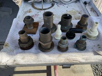 Bronze Thru Hulls Different Sizes.  