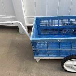 Blue Boat / Deck Utility Crate Wagon / Cart