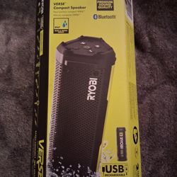 Ryobi USB Lithium Verse Compact Bluetooth Rechargeable Speaker 