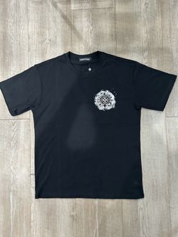 Chrome Heart Black Shirt with White Horseshoe