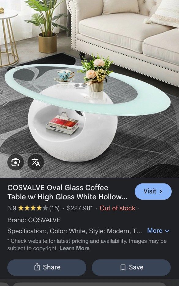 Glass Coffe Table