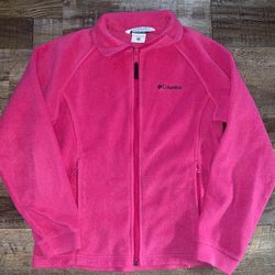 Columbia pink Zip Up fleece sweater jacket 