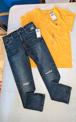 New boy's polo outfit size 14-16