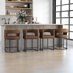 Half-moon Bar Stool Chairs -Set Of 4